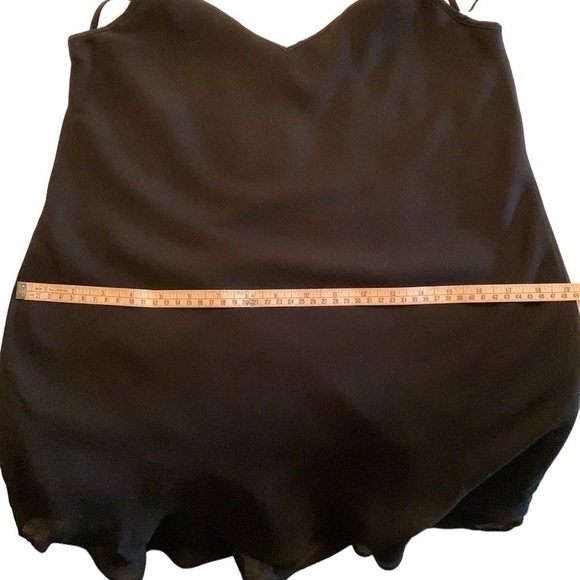 Elaine Kim Black Asymmetrical Lined Slip Dress Size Large - Picture 9 of 12